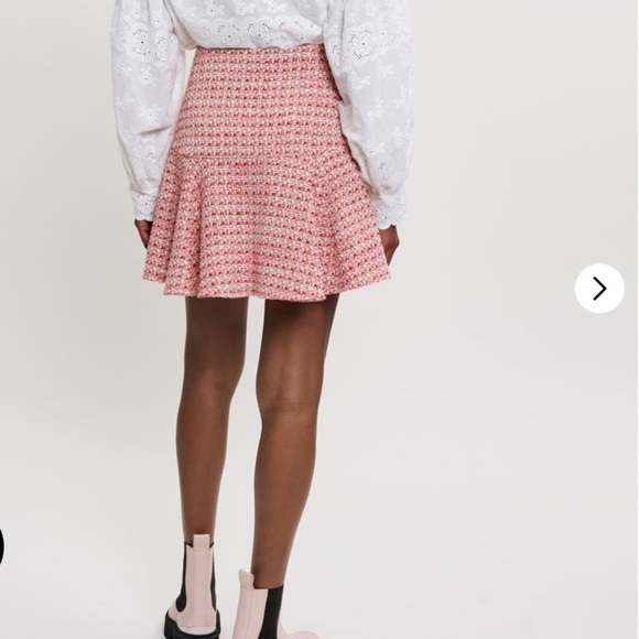 Maje Jenetia Tweed Mini Skirt - Size 42 ( US XL) - Picture 2 of 15
